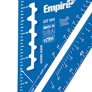 Polycast 7" Level Rafter Poly Square Blue MADE IN USA 296M Empire 